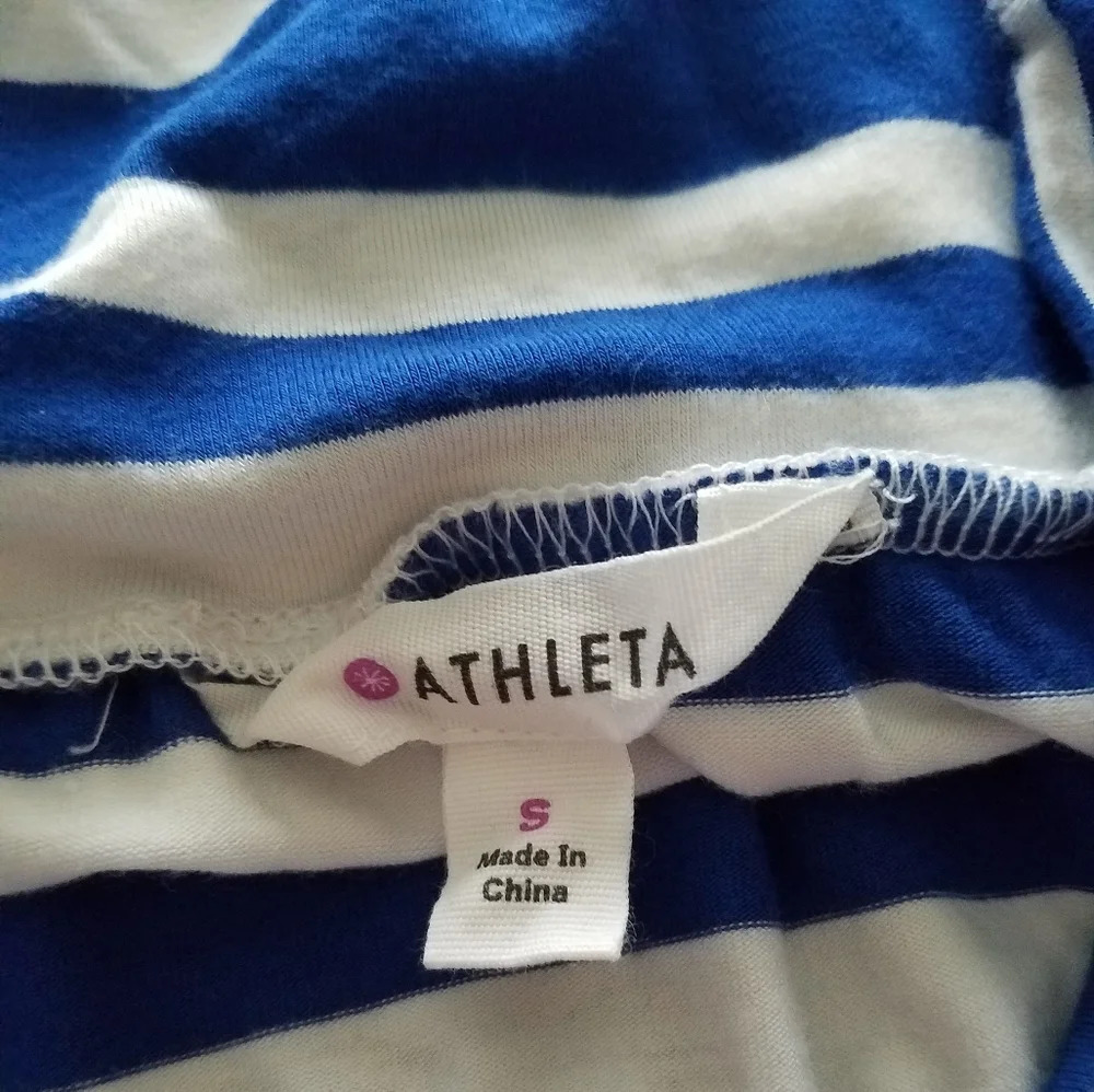 Athleta Women's Maxi skirt blue/white striped Sz.S - Picture 4 of 10